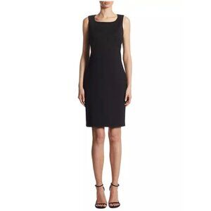 St. John Caviar Black Sleeveless Knit Dress